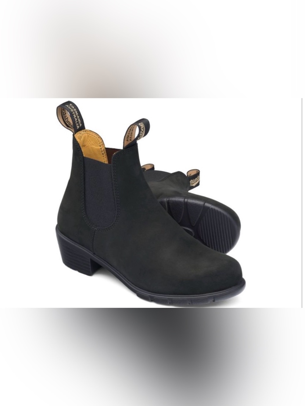 Blundstone 1960 - Women's Series Heel Black Nubuck Leather Boot - Picture 2 of 2